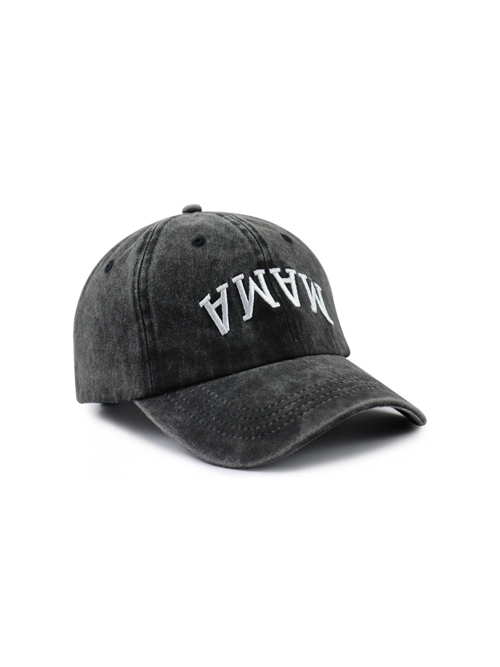 NWOT Mama Embroidered Distressed Hat - Charcoal Gray New - Picture 3 of 6
